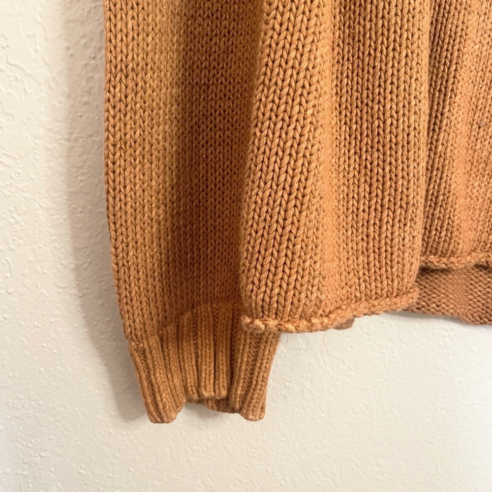 Orvis Camel Cotton Sweater | Cozy Cottagecore Neutral - Picture 2 of 7